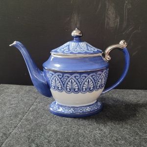 Bombay China Blue and White Ceramic Teapot